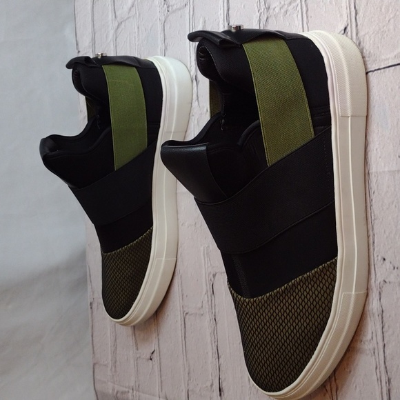 Steve Madden Slip On Mens Shoes 11.5 Black and Green - Picture 5 of 8